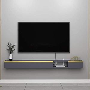 Mueble de TV, mueble bajo para TV, estantes flotantes, cons…