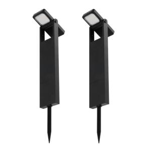 Lumisky Lote de 2 balizas solares para plantar LED blanco c…