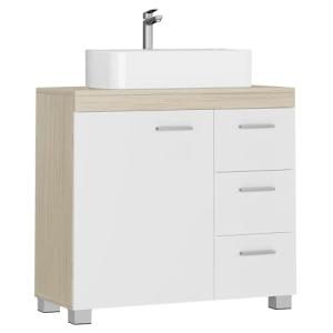 VASAGLE Mueble Bajo Lavabo, Armario de Baño, 3 Cajones, 2 C…