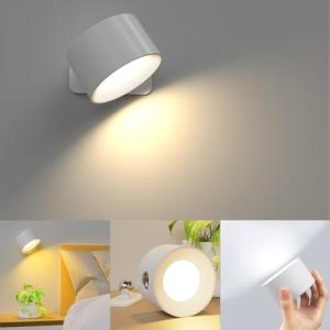 sylvwin Lámpara de pared LED,Apliques Pared Interior con 3…