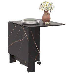 HOMCOM Mesa Plegable de Comedor, Mesa de Cocina Plegable, c…