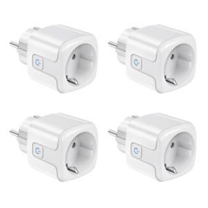 4 Pack Enchufe Inteligente Alexa, 2,4 GHz Enchufe Wi-Fi 16A…