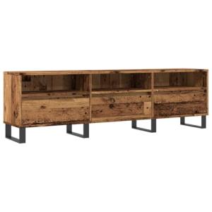 vidaXL Mueble de TV Madera ingeniería Madera Envejecida 150…