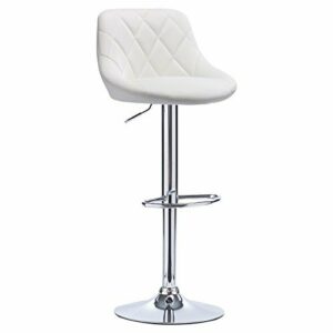 WOLTU 1x Taburete de Bar con Respaldo Cuero Sintético Tabur…
