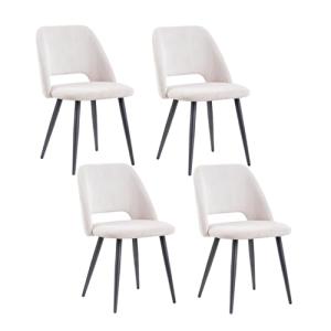 JZGORC Pack de 4 Silla de Comedor, Silla de Cocina de Pana…