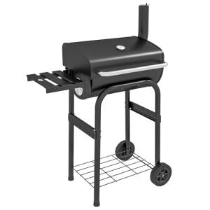 Outsunny Carro para barbacoa de carbón, con estantes, rueda…
