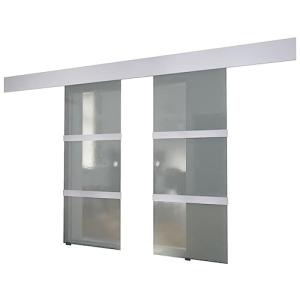 vidaXL Puerta Corredera Deslizante Moderna Salón Doble Cris…