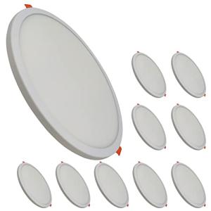 LED ATOMANT Pack 10x Panel LED Redondo Plano 20W Corte Ajus…