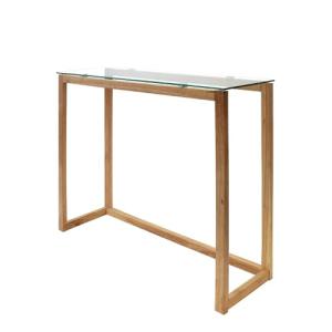 THE HOME DECO FACTORY Consola, Madera y Cristal, Transparen…