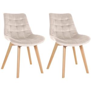CLP Set De 2 Sillas De Comedor Brook En Terciopelo I Juego…