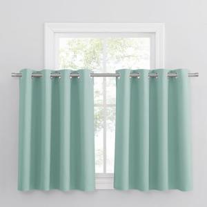 PONY DANCE Cortinas Cocina Ventana Cortinas Verdes con Ojal…