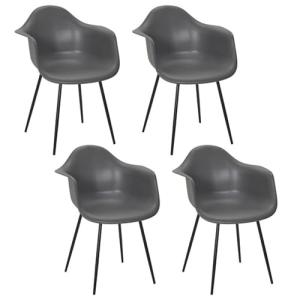 HOME DECO FACTORY, HD0495, Juego de 4 sillones de diseño Mo…