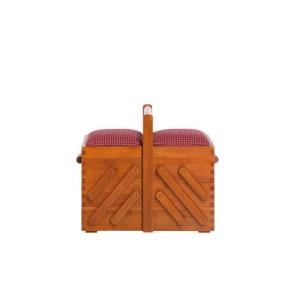 Prym Sewing Box, Red, Blue, Brown, medium