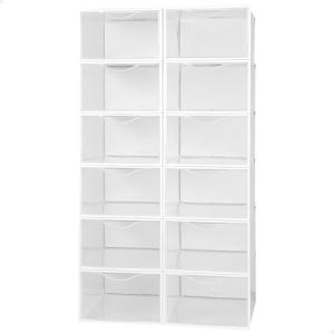 AKTIVE Max Home Cajas de zapatos plástico, Juego de 12 orga…