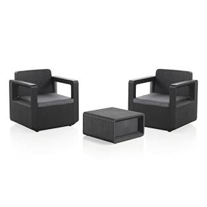 Conjunto muebles de jardín venus tete a tete grafito