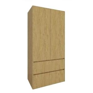 BDW - Armario para Dormitorio 2 Puertas con 2 Cajones Espac…