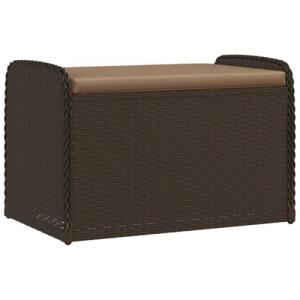 vidaXL Banco de Almacenaje con Cojín, Asiento Exterior, Caj…