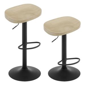 WOLTU Taburetes Cocina, Juego de 2 Taburetes de Bar Girator…