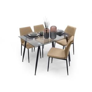 Homely - Conjunto de Comedor Cairo Bay 120 | Mesa de Crista…