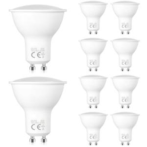Paquete De 10 Focos LED GU10 De 5W, Blanco Cálido 2700K, Eq…