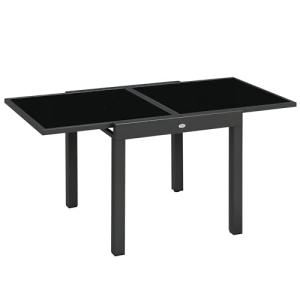 Outsunny Mesa de Jardín Extensible de Aluminio Mesa de Come…