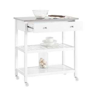 SoBuy Carrito de Cocina con Ruedas – Mesa Auxiliar con Enci…