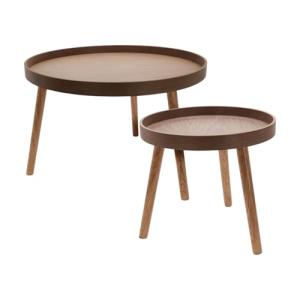 Well Home Set de 2 Mesas Auxiliares Redondas de Tres Patas…