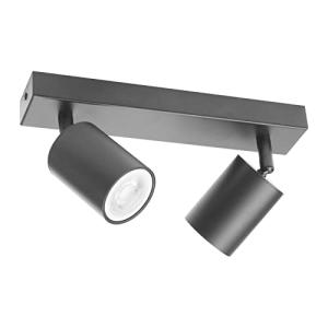 Klighten Focos de Techo GU10 con 2 Focos, Gris oscuro, Foco…