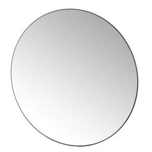 LOLAhome Espejo de Pared Redondo Negro de Metal y Cristal d…