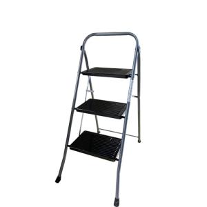 Escalera Plegable de Metal Domestica Color Gris Oscuro, Tab…