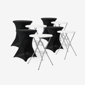 sweeek - Mesa Plegable de Acero para Eventos con Funda Prot…