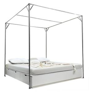 Genérico Cama con Dosel de Metal Resistente tamaño King con…