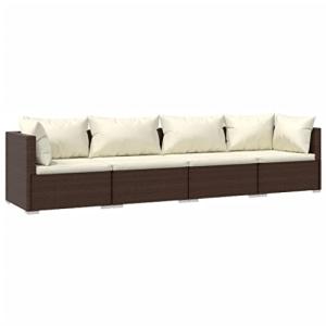 vidaXL Set de Muebles de Jardín y Cojines, Sofás Modulares,…