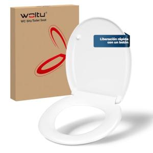 WOLTU Tapa de Inodoro, Asiento de Inodoro con Mecanismo de…