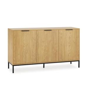 HOMN LIVING Aparador Mónica 3 Puertas Color Madera, 140 cm…