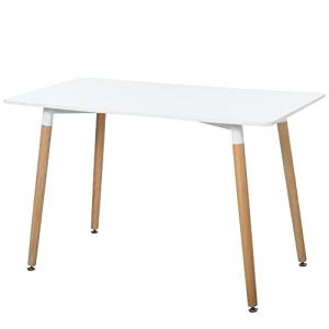 HOMCOM Mesa de Comedor Estilo Nórdico Mesa de Cocina con Pa…