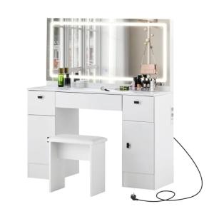 TUKAILAi Tocador de Maquillaje con Hollywood LED de 3 Color…