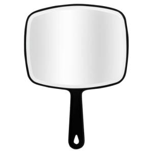 BEPSYOM Espejo Mano con Mango Grande para Peluquería Barber…