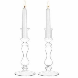 Candelabros Cónicos De Vidrio 2 Piezas Candelabros Candelab…