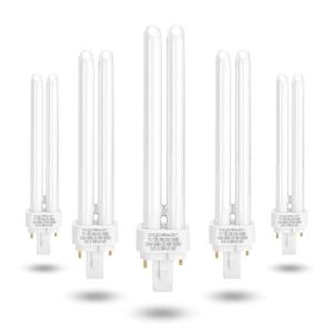 Aigostar - Pack de 5 Bombillas PLC Tubo, 26W, Maiz G24, 2 P…
