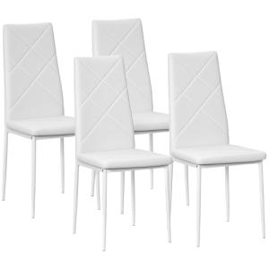 HOMCOM Juego de 4 Sillas de Comedor Nórdicas Sillas de Coci…