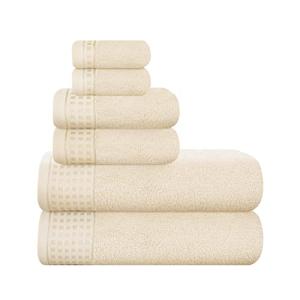 GLAMBURG Juego de 6 toallas 100% algodón ultrasuave, contie…