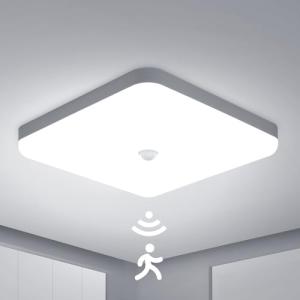 Combuh LED Plafón con Sensor Movimiento 30W Impermeable IP5…