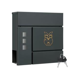 WOLTU Buzón de Correo, Buzon de Pared con 3 Ventanillas, Bu…