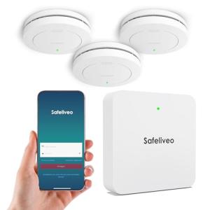 Safeliveo Detector de Humo interconectado WiFi, Detector de…