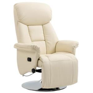 HOMCOM Sillón reclinable reclinable giratorio reposapiés re…