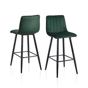 TUKAILAi Juego de 2 Taburetes de Barra con Asiento Tapizado…