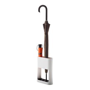 YAMAZAKI Ovalado Paragüero, Resina ABS, Metal, Blanco, Tall…