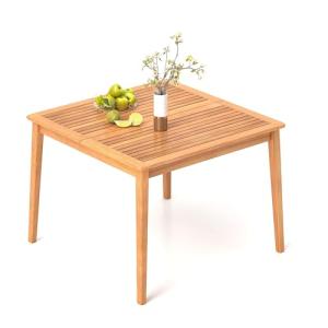 GIANTEX Mesa de Comedor Cuadrada de Madera de Acacia, para…