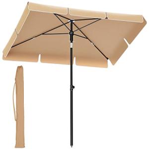 SONGMICS Sombrilla de Terraza 200 x 125 cm, UPF 50 , Inclin…